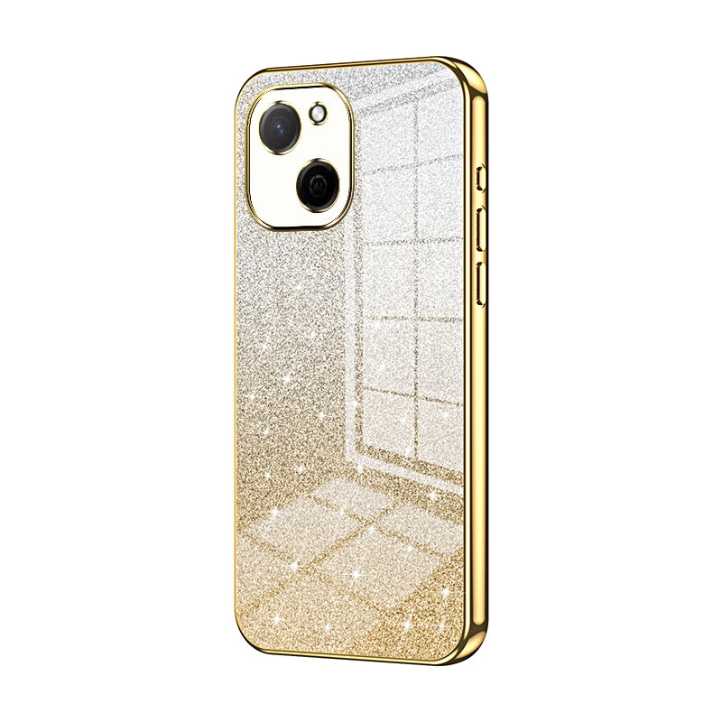 Huawei Maimang A20 Luxurious Electroplated Gradient Glitter Powder Case - Enhanced Lens Protection