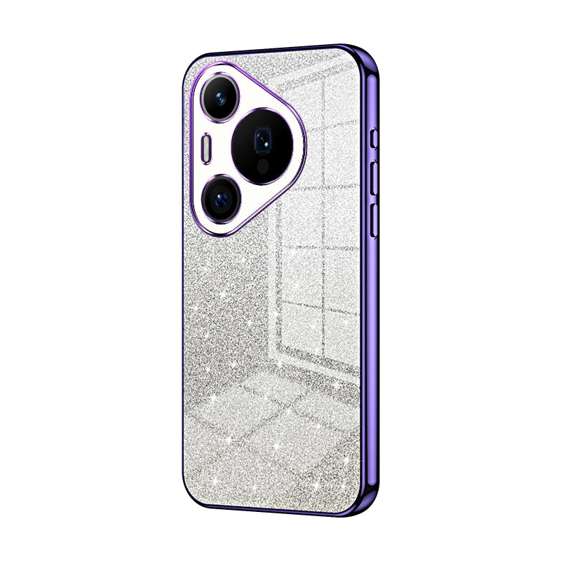 Huawei Pura 70 Pro Luxurious Electroplated Gradient Glitter Powder Case - Enhanced Lens Protection