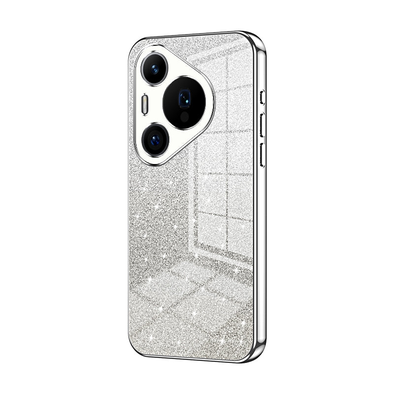 Huawei Pura 70 Pro Luxurious Electroplated Gradient Glitter Powder Case - Enhanced Lens Protection