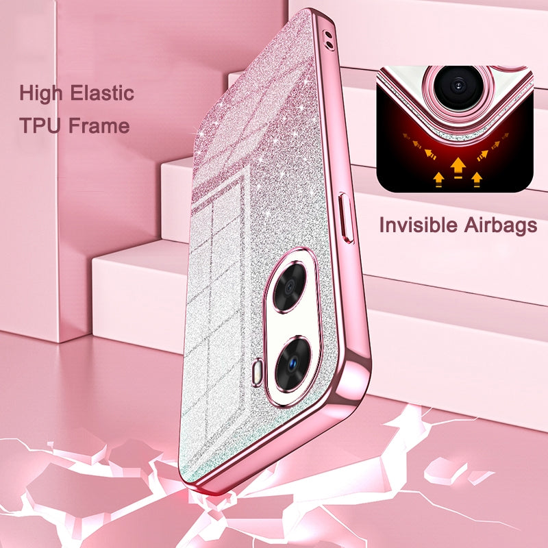 Huawei Pura 70 Pro Luxurious Electroplated Gradient Glitter Powder Case - Enhanced Lens Protection