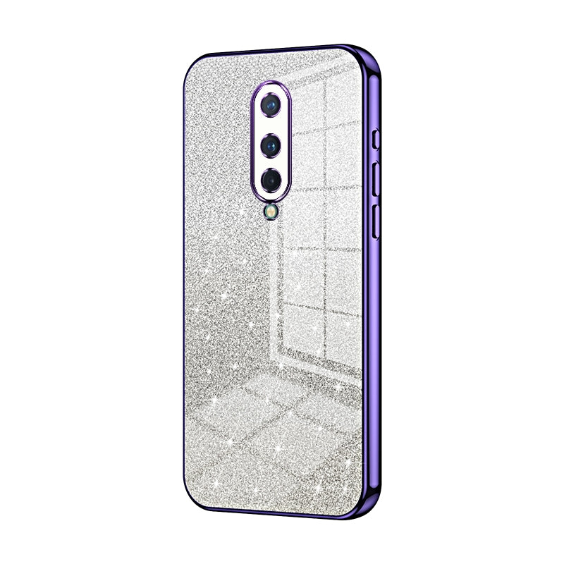 OnePlus 8 Luxurious Electroplated Gradient Glitter Powder Case - Enhanced Lens Protection