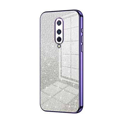 OnePlus 8 Luxurious Electroplated Gradient Glitter Powder Case - Enhanced Lens Protection