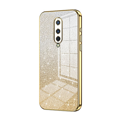 OnePlus 8 Luxurious Electroplated Gradient Glitter Powder Case - Enhanced Lens Protection