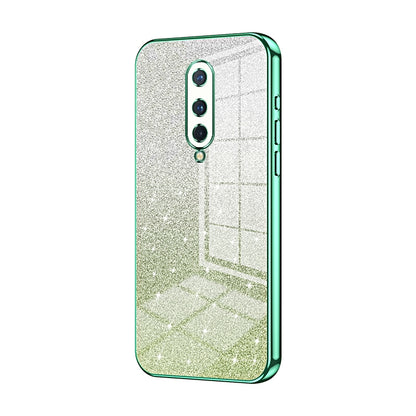 OnePlus 8 Luxurious Electroplated Gradient Glitter Powder Case - Enhanced Lens Protection