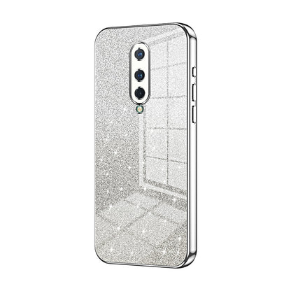 OnePlus 8 Luxurious Electroplated Gradient Glitter Powder Case - Enhanced Lens Protection