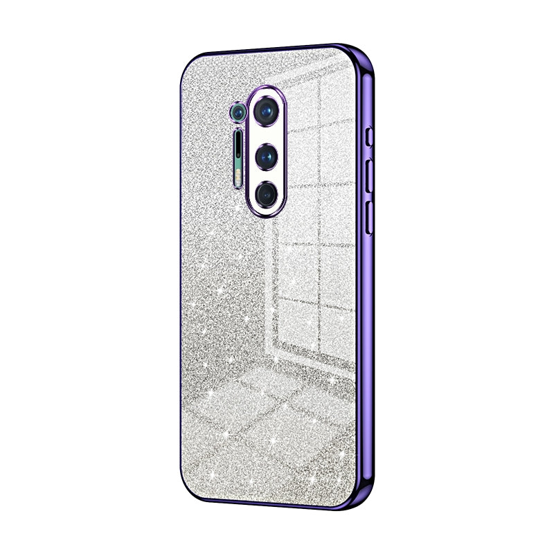 OnePlus 8 Pro Luxurious Electroplated Gradient Glitter Powder Case - Enhanced Lens Protection