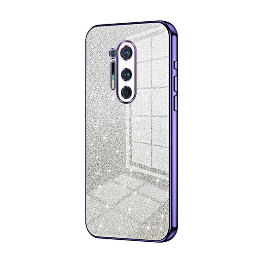 OnePlus 8 Pro Luxurious Electroplated Gradient Glitter Powder Case - Enhanced Lens Protection