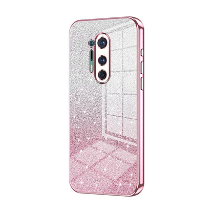 OnePlus 8 Pro Luxurious Electroplated Gradient Glitter Powder Case - Enhanced Lens Protection