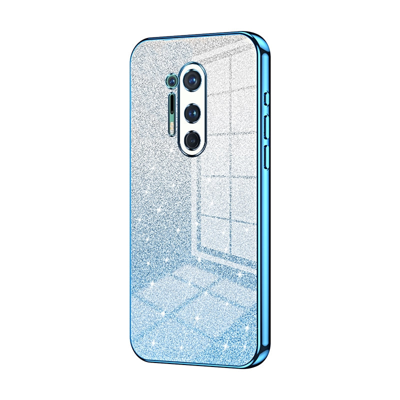 OnePlus 8 Pro Luxurious Electroplated Gradient Glitter Powder Case - Enhanced Lens Protection