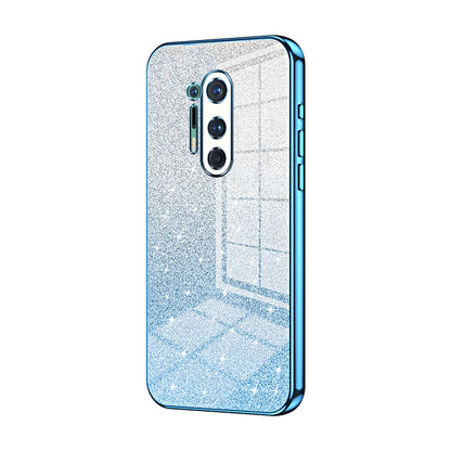 OnePlus 8 Pro Luxurious Electroplated Gradient Glitter Powder Case - Enhanced Lens Protection