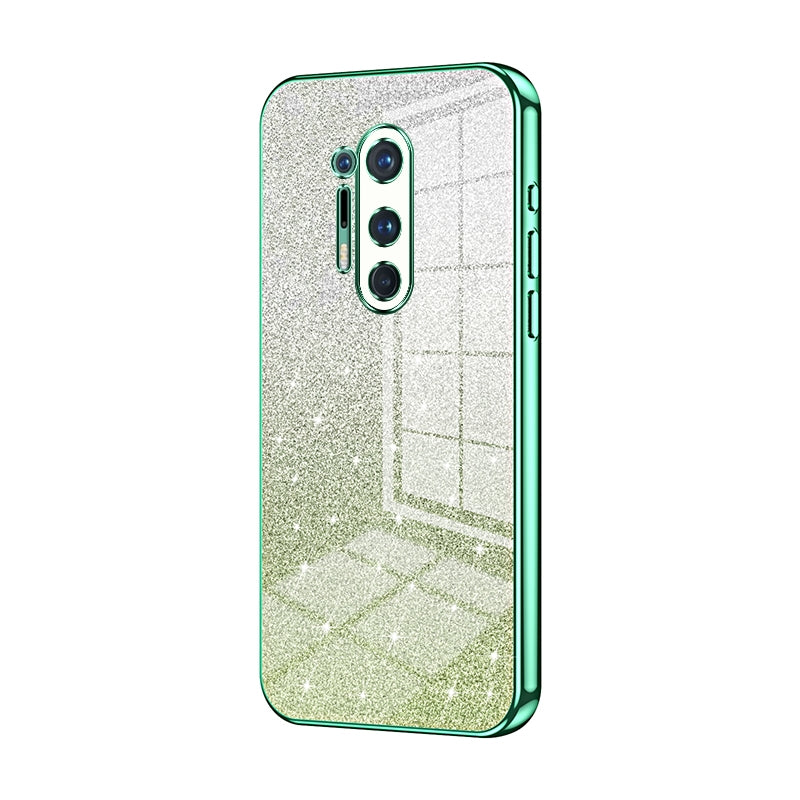 OnePlus 8 Pro Luxurious Electroplated Gradient Glitter Powder Case - Enhanced Lens Protection