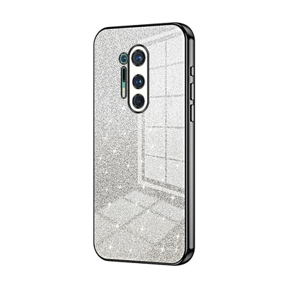 OnePlus 8 Pro Luxurious Electroplated Gradient Glitter Powder Case - Enhanced Lens Protection