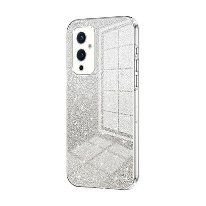 OnePlus 9 Luxurious Electroplated Gradient Glitter Powder Case - Enhanced Lens Protection