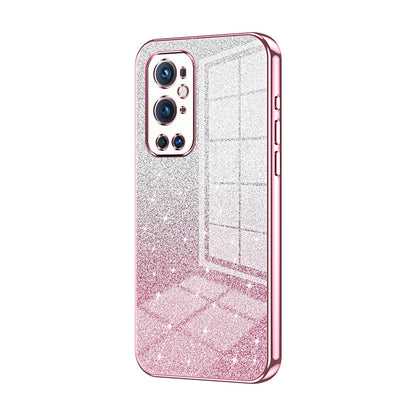 OnePlus 9 Pro Luxurious Electroplated Gradient Glitter Powder Case - Enhanced Lens Protection