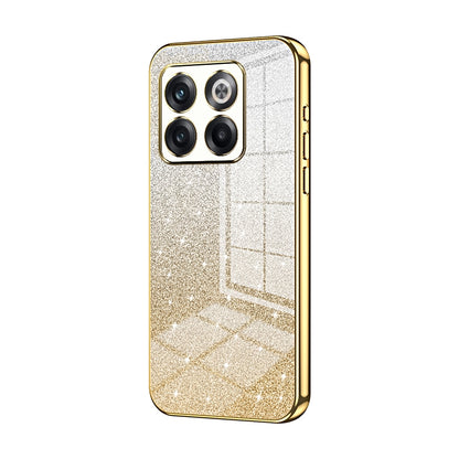 OnePlus 10T Luxurious Electroplated Gradient Glitter Powder Case - Enhanced Lens Protection