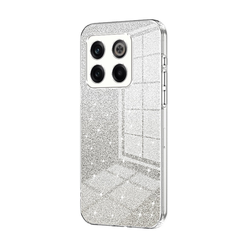 OnePlus 10T Luxurious Electroplated Gradient Glitter Powder Case - Enhanced Lens Protection