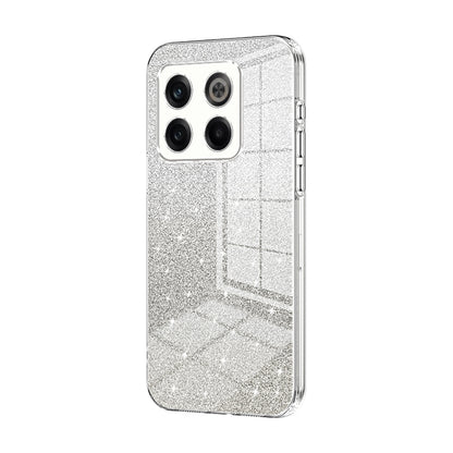 OnePlus 10T Luxurious Electroplated Gradient Glitter Powder Case - Enhanced Lens Protection