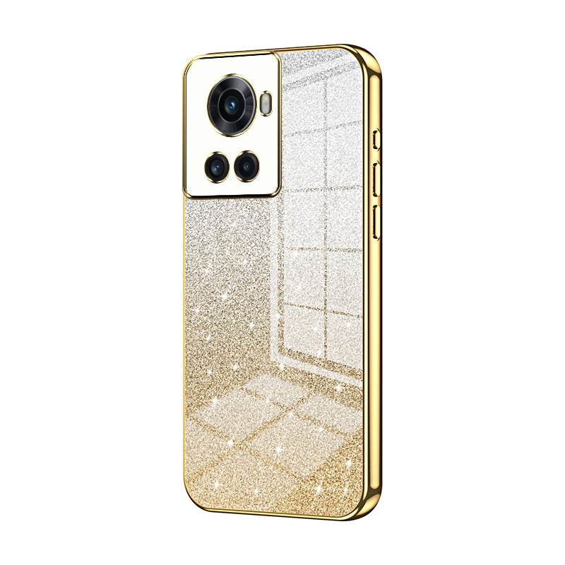 OnePlus Ace Luxurious Electroplated Gradient Glitter Powder Case - Enhanced Lens Protection