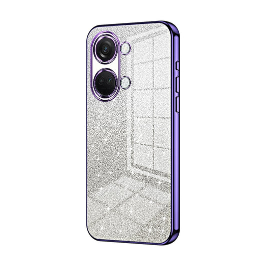 OnePlus Ace 2V Luxurious Electroplated Gradient Glitter Powder Case - Enhanced Lens Protection