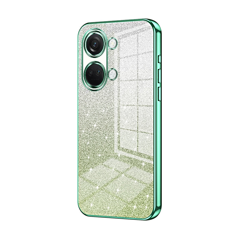 OnePlus Ace 2V Luxurious Electroplated Gradient Glitter Powder Case - Enhanced Lens Protection