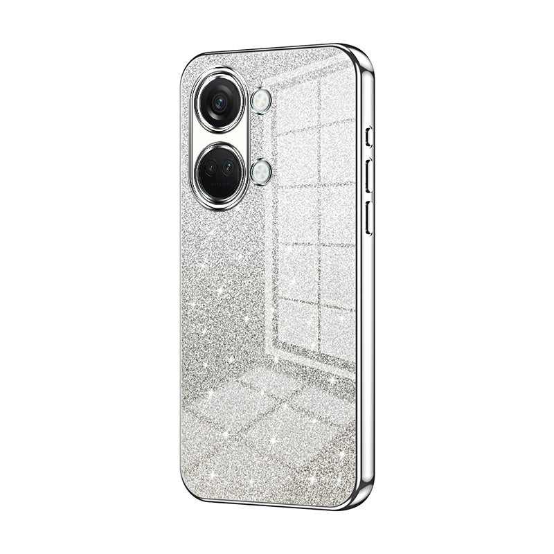 OnePlus Ace 2V Luxurious Electroplated Gradient Glitter Powder Case - Enhanced Lens Protection