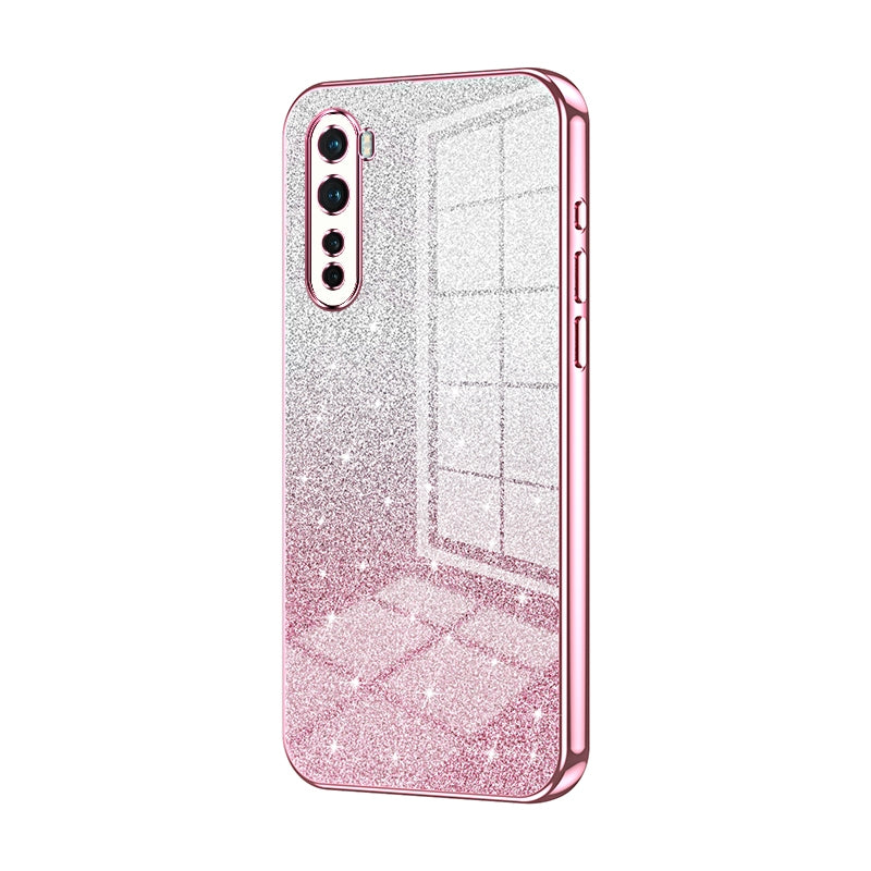 OnePlus Nord Luxurious Electroplated Gradient Glitter Powder Case - Enhanced Lens Protection