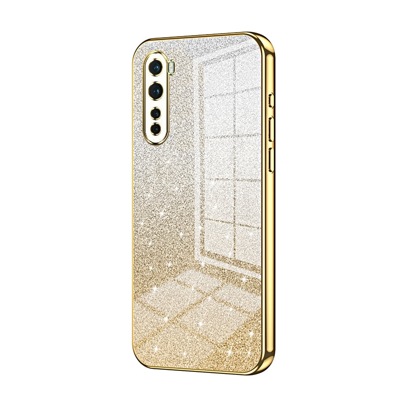 OnePlus Nord Luxurious Electroplated Gradient Glitter Powder Case - Enhanced Lens Protection