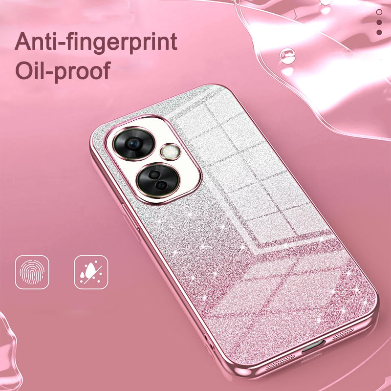 OnePlus Ace Pro Luxurious Electroplated Gradient Glitter Powder Case - Enhanced Lens Protection