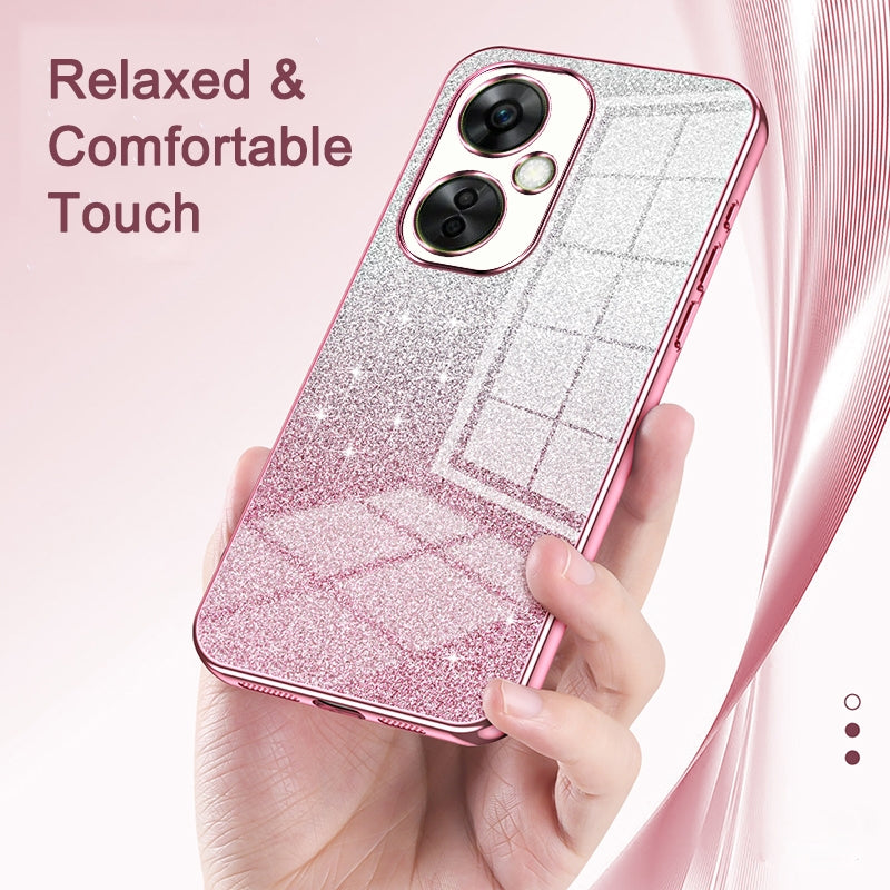 OnePlus Nord 3 Luxurious Electroplated Gradient Glitter Powder Case - Enhanced Lens Protection