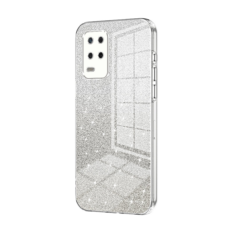 Realme 8 5G Luxurious Electroplated Gradient Glitter Powder Case - Enhanced Lens Protection