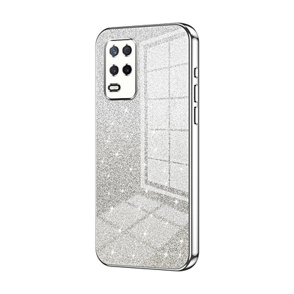 Realme 8 5G Luxurious Electroplated Gradient Glitter Powder Case - Enhanced Lens Protection