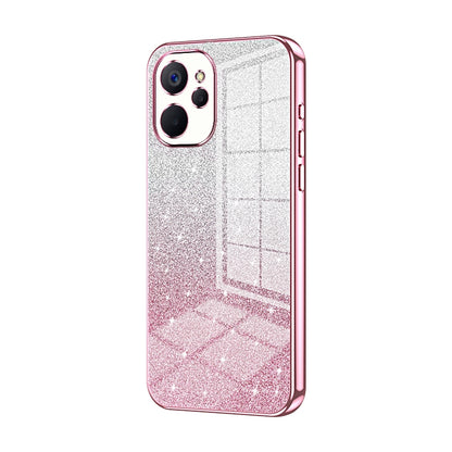Realme 9i 5G Luxurious Electroplated Gradient Glitter Powder Case - Enhanced Lens Protection
