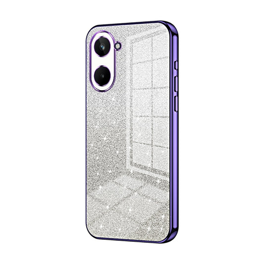 Realme 10 Pro 5G Luxurious Electroplated Gradient Glitter Powder Case - Enhanced Lens Protection