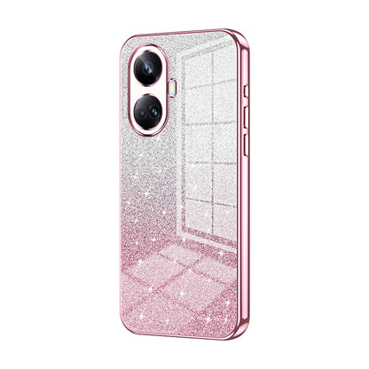 Realme 10 Pro+ Luxurious Electroplated Gradient Glitter Powder Case - Enhanced Lens Protection
