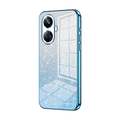 Realme 10 Pro+ Luxurious Electroplated Gradient Glitter Powder Case - Enhanced Lens Protection