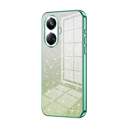 Realme 10 Pro+ Luxurious Electroplated Gradient Glitter Powder Case - Enhanced Lens Protection