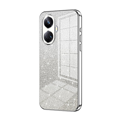 Realme 10 Pro+ Luxurious Electroplated Gradient Glitter Powder Case - Enhanced Lens Protection