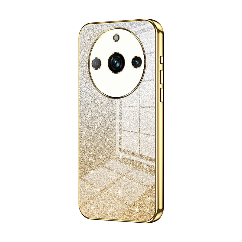 Realme 11 Pro Luxurious Electroplated Gradient Glitter Powder Case - Enhanced Lens Protection