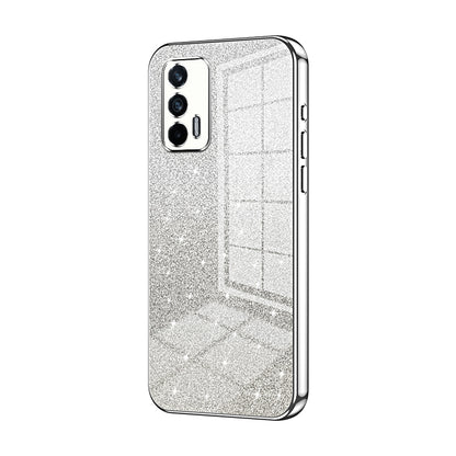 Realme Q3 Pro 5G Luxurious Electroplated Gradient Glitter Powder Case - Enhanced Lens Protection