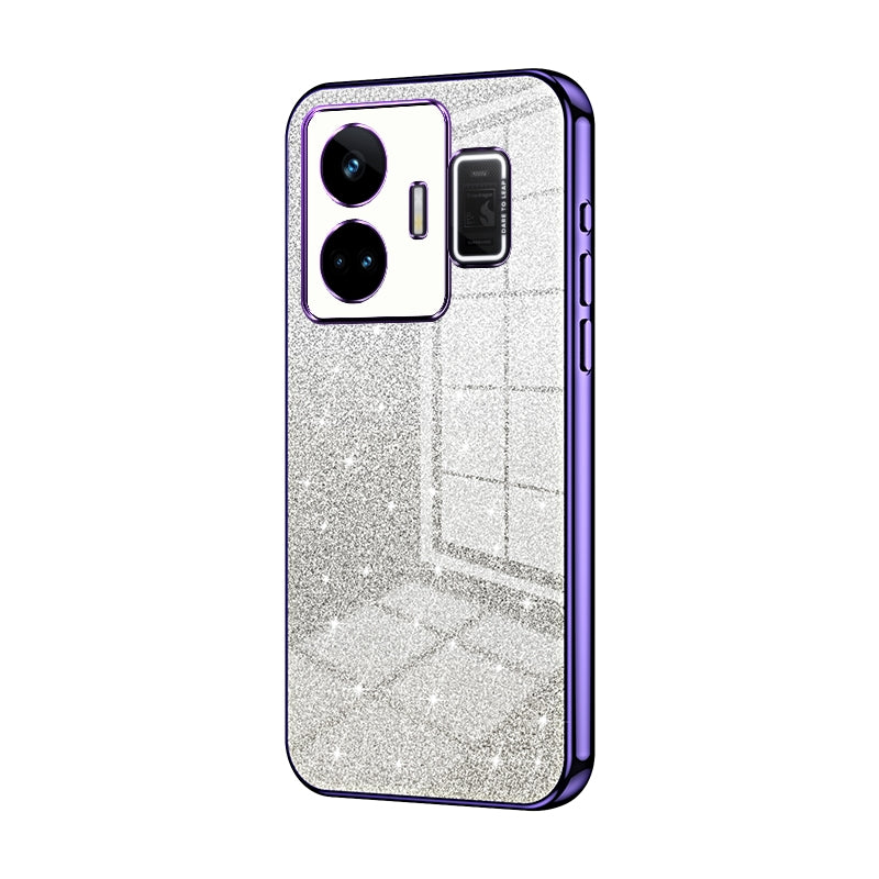 Realme GT Neo 5 Luxurious Electroplated Gradient Glitter Powder Case - Enhanced Lens Protection