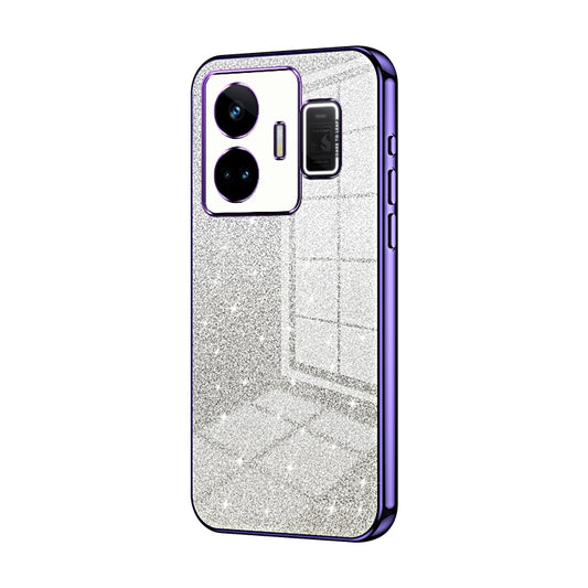 Realme GT Neo 5 Luxurious Electroplated Gradient Glitter Powder Case - Enhanced Lens Protection