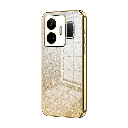 Realme GT Neo 5 Luxurious Electroplated Gradient Glitter Powder Case - Enhanced Lens Protection
