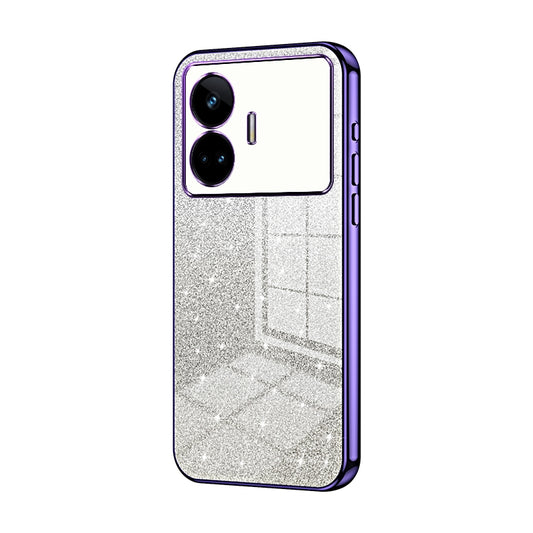 Realme GT Neo 5 SE Luxurious Electroplated Gradient Glitter Powder Case - Enhanced Lens Protection