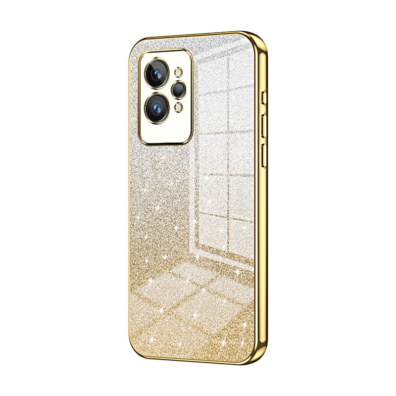 Realme GT2 Pro Luxurious Electroplated Gradient Glitter Powder Case - Enhanced Lens Protection