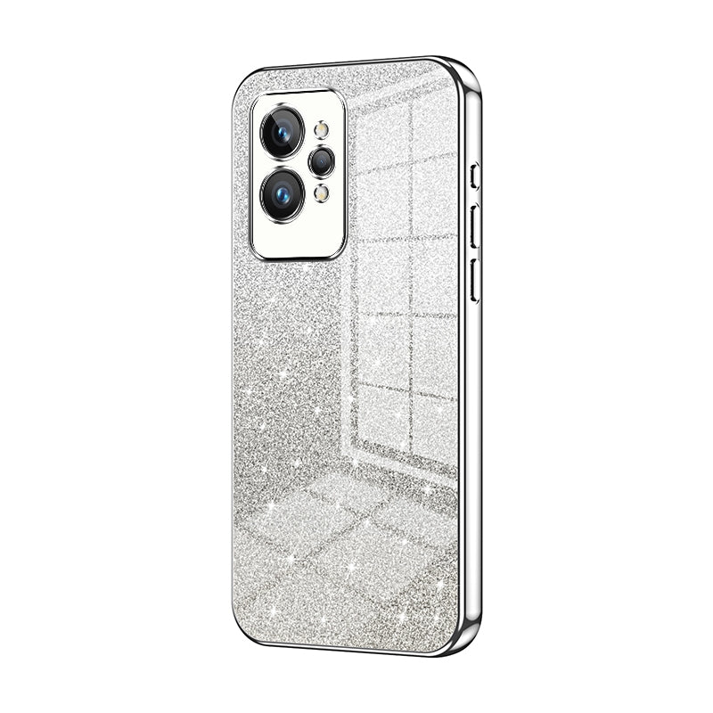 Realme GT2 Pro Luxurious Electroplated Gradient Glitter Powder Case - Enhanced Lens Protection