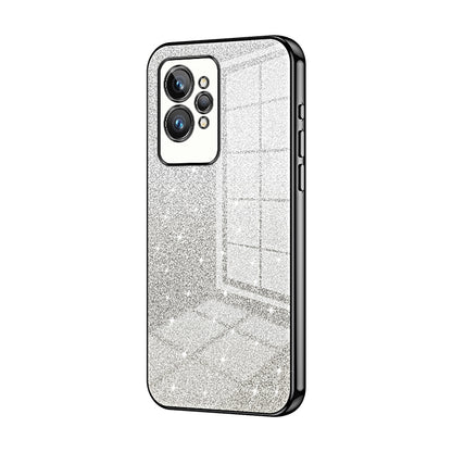 Realme GT2 Pro Luxurious Electroplated Gradient Glitter Powder Case - Enhanced Lens Protection