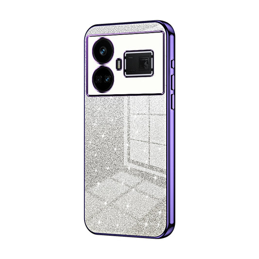 Realme GT5 Luxurious Electroplated Gradient Glitter Powder Case - Enhanced Lens Protection