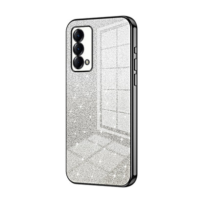 Realme Q3 Pro Carnival Luxurious Electroplated Gradient Glitter Powder Case - Enhanced Lens Protection