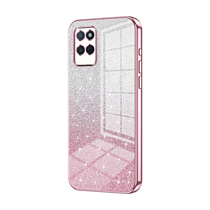 Realme V11s 5G Luxurious Electroplated Gradient Glitter Powder Case - Enhanced Lens Protection