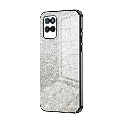 Realme V11s 5G Luxurious Electroplated Gradient Glitter Powder Case - Enhanced Lens Protection